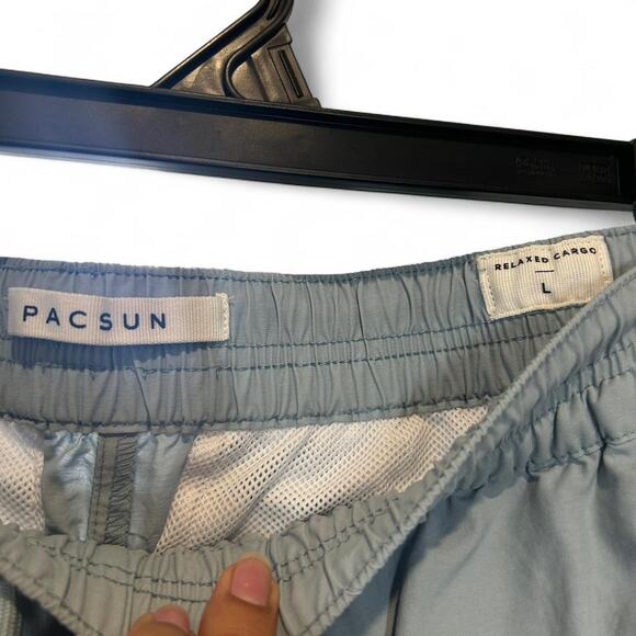 PacSun Convertible Cargo Pants Shorts | Light Blue Utility Zip-Off Men's Size L - Picture 4 of 7